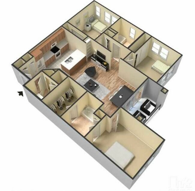 Unit 2047 3047 floor plan